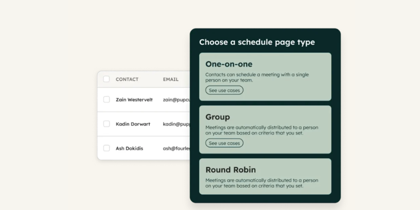 HubSpot Meeting Scheduler interface Calendly alternative